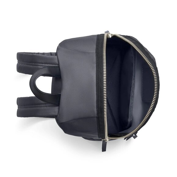 Marc Jacobs Biker Moto The Medium Ash Gray Nylon Logo Zipped Casual Backpack - Picture 4 of 16